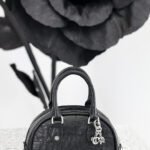 Chrome Hearts  Gym Bag / Bowling Bag Black Crocodile Leather / Sword Jacquard Lining