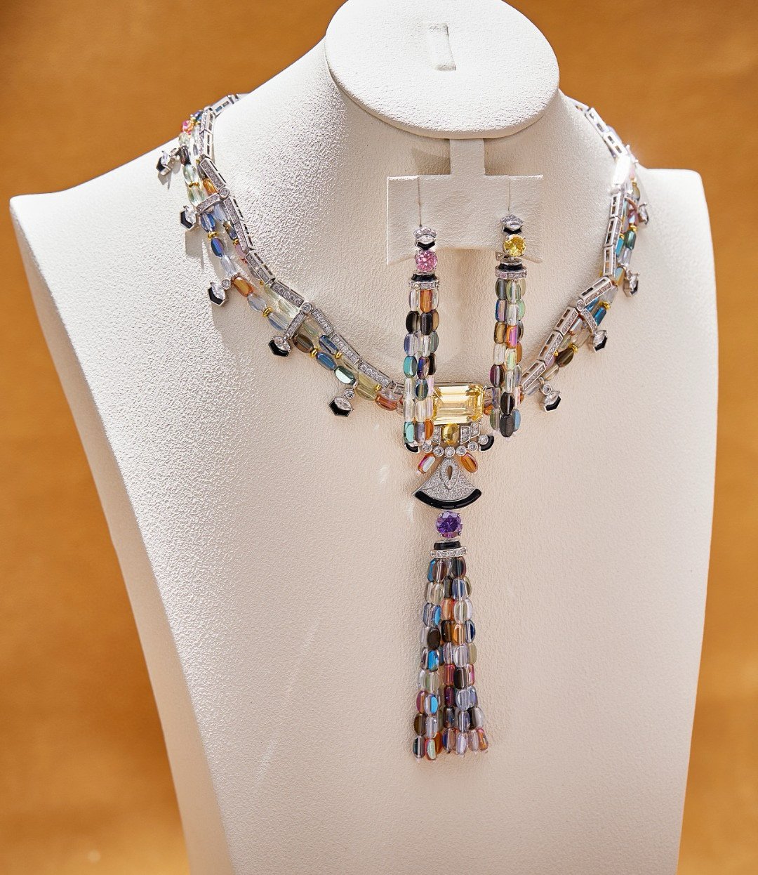 IMG_7332 Colorful Glaze Necklace and Earrings - Image 1