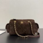 Caramel Velvet Bowling Bag