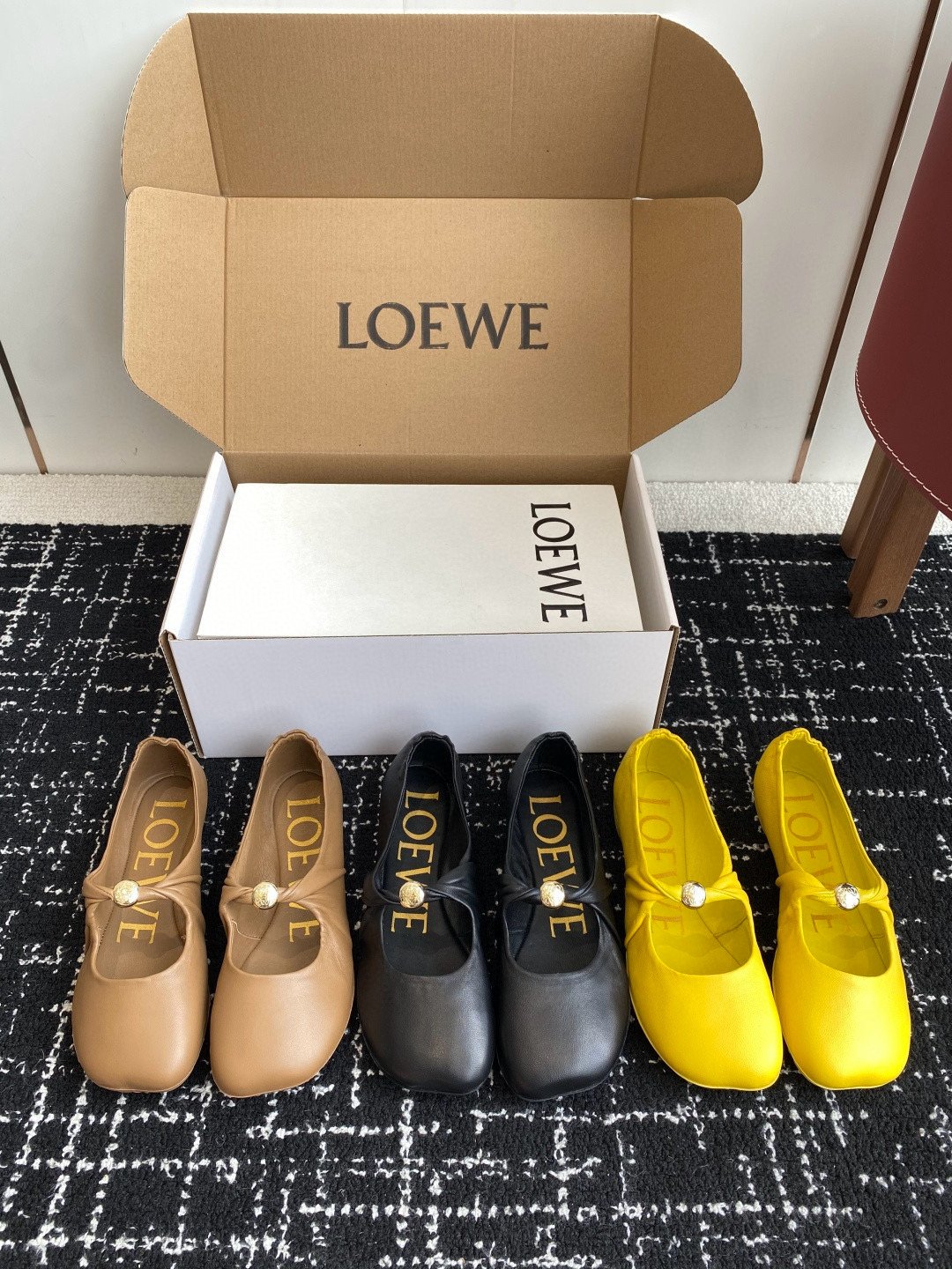 IMG_0286 LOEWE 25SS Ultra-Soft Puffy Ballet Flats - Image 1