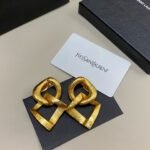 Saint Laurent Vintage Brushed-Finish Earrings