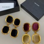 Vintage Metal Velvet Ear Clips