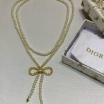 Cabinet de Curiosités Bow Pearl Tassel Sweater Necklace