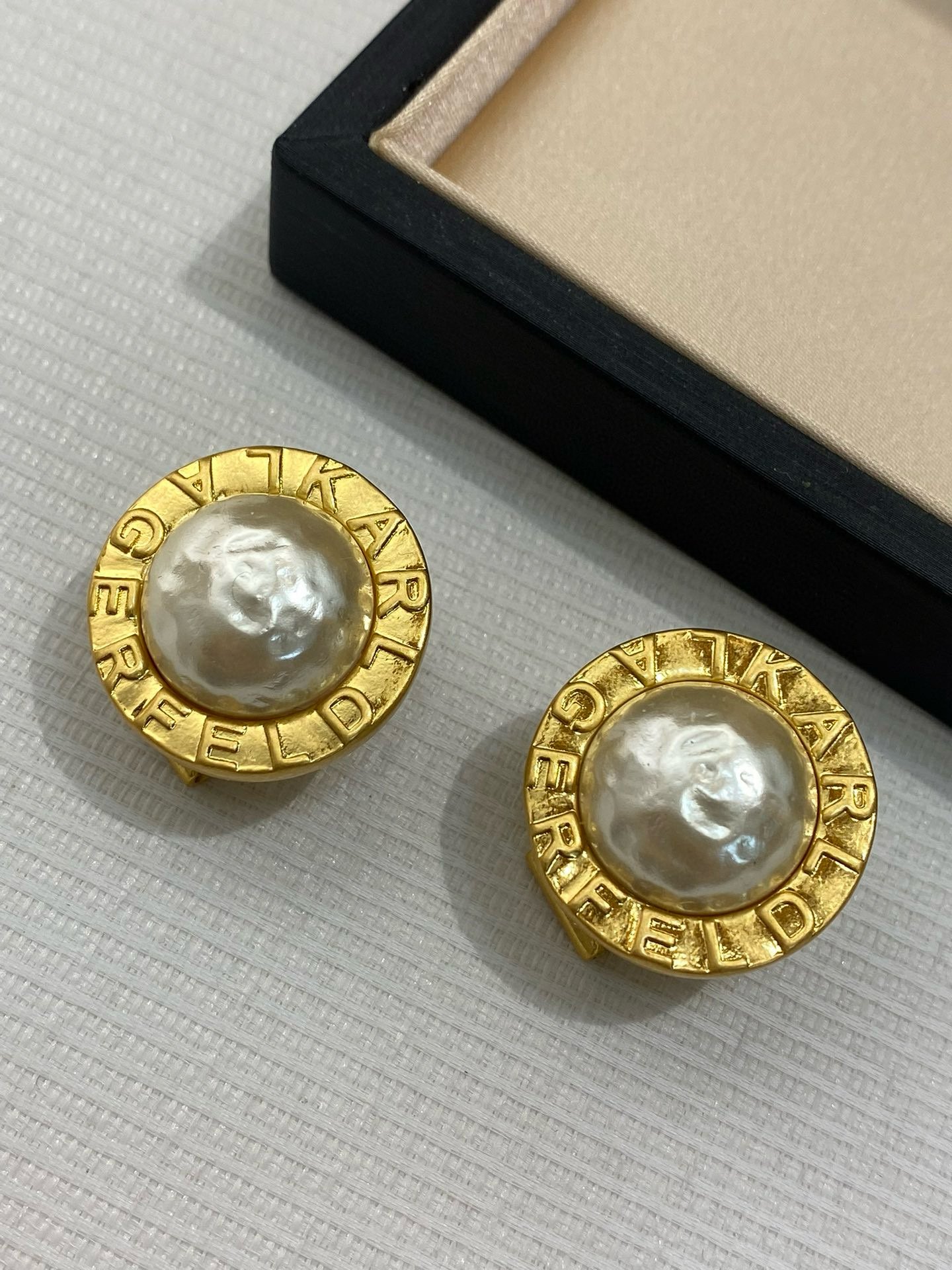 IMG_8116 Vintage Pearl Stud Earrings - Image 1