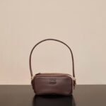 ???????????? ???????????? Small Calf Leather Handbag — Heather Wood Color