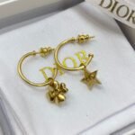 Dior star clover stud earrings