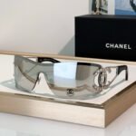 Ch@nel rhinestone logo sunglasses