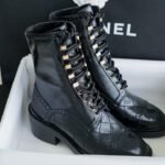 CHANEL 23B Lace-Up Combat Boots
