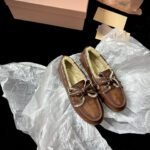 Miu Miu Furry Loafer Boat Shoes